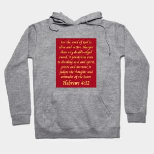 Bible Verse Hebrews 4:12 Hoodie